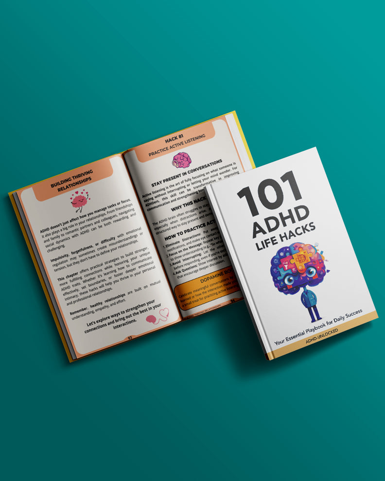 101 ADHD LIFE HACKS - Digital Printable Ebook